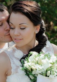 Cвадебная прическа Ю15266 в греческом стиле