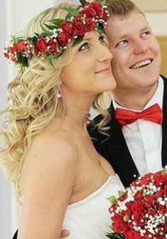 Cвадебная прическа М15301 с распущенными волосами