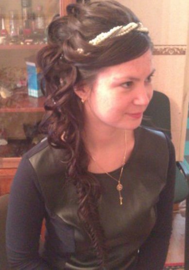 Прическа на свадьбу Е15286 - Стилист-визажист Екатерина Сергеева