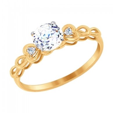 Помолвочное кольцо Р14055 - Ювелирный салон Россювелирторг