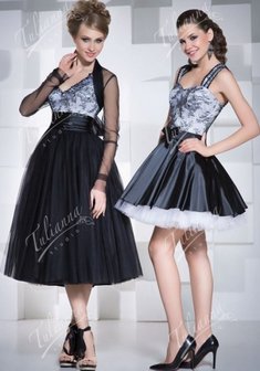 Вечернее платье W33883. С пышной юбкой, короткое без шлейфа.