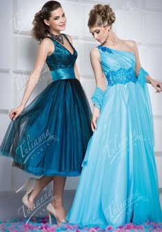 Вечернее платье W33884. А-силуэт, короткое без шлейфа.