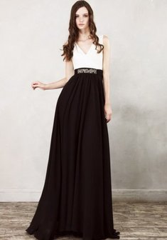 Вечернее платье Ф33952. С прямой юбкой, длинное без шлейфа.