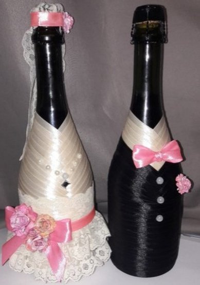 Свадебные бутылки С111499 - Салон аксессуаров Свадебные аксессуары от Алеси Широковой...
